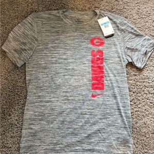 UGA Nike Gray and Red Short Sleeve Tee